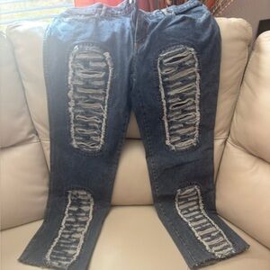 Moschino men’s Distressed Blue Jeans